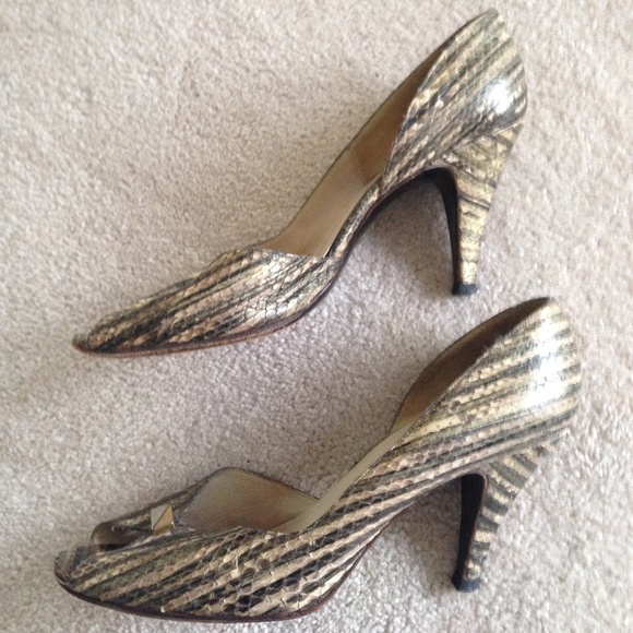 Rare 1960’s Vintage Peep Toe Heels (Sz; 8) - Picture 6 of 8